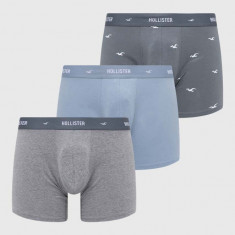 Hollister Co. boxeri 3-pack barbati, culoarea albastru marin