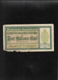 Germania 5000000 marci mark 1923 Staatsbank Munchen seria058728 uzata