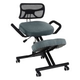 Scaun birou ergonomic gri negru Rufus 68x61x78-90 cm