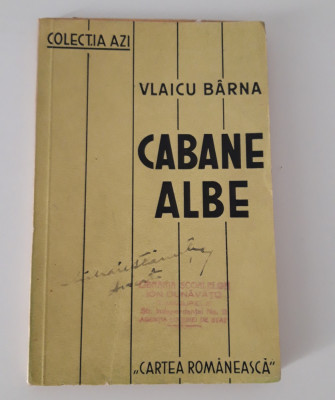 Carte veche Vaicu Barna Cabane albe versuri foto