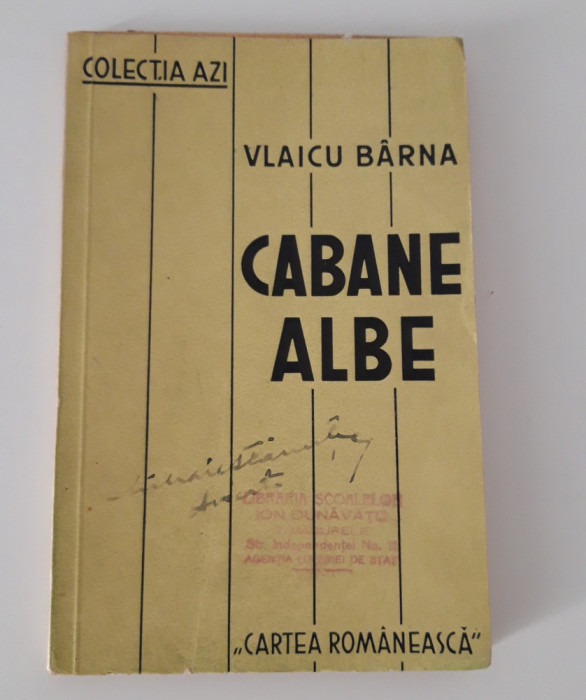 Carte veche Vaicu Barna Cabane albe versuri