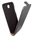 Husa flip neagra (interior bej) pentru HTC Desire 300 Zara Mini
