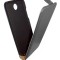Husa flip neagra (interior bej) pentru HTC Desire 300 Zara Mini