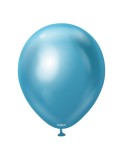 Set 10 baloane chrome ALBASTRU 30 cm
