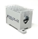 Clema pe sina bloc de distributie a fazelor PVB 160-12 160A 1x16-95mm &sup2; + 6x2,5-35mm &sup2; Cu-Al 1000V AC DC, Pollmann