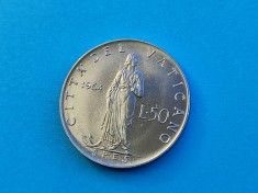 50 Lire 1964 Vatican-AUNC -RAR foto