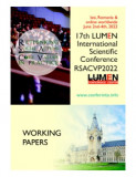 Working Papers Volume - 17th LUMEN International Scientific Conference Rethinking Social Action, Core Values in Practice, RSACVP 2022, 2-4 iunie 2022,