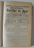 BULETINUL CURTILOR DE APEL , ANUL IV , COLEGAT DE 20 DE NUMERE , APARUTE INTRE 1 IANUARIE - 15 DECEMBRIE , 1927