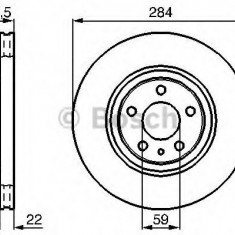 Disc frana ALFA ROMEO 147 (937) (2000 - 2010) BOSCH 0 986 478 521