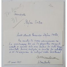 FELICITARE DESTINATA LUI STEFAN VOITEC , VICEPRESEDINTE AL CONSILIULUI DE STAT AL R.S.R. , 19 IUNIE , 1975