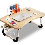 Masa pentru Laptop plianta din MDF, dimensiune 60 x 39,5 cm, cu USB, lampa si, AVEX
