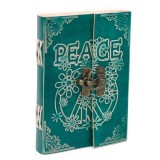 Agenda din piele cu mesaj - Peace