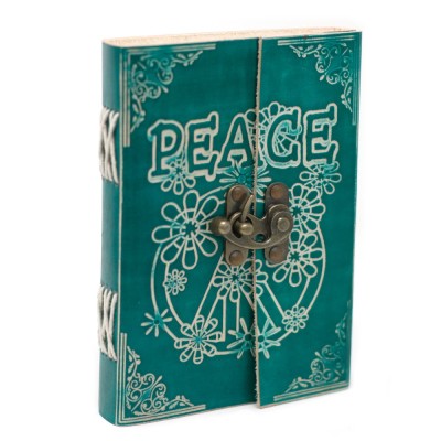 Agenda din piele cu mesaj - Peace foto