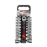 Set chei tubulare cu clichet, 1/2&quot;, otel Cr-V, 18&nbsp;buc, 8-32 mm, Richmann Exclusive