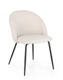 Cumpara ieftin Set 4 scaune otel negru textil alb ice Tanya 51x54x77 cm