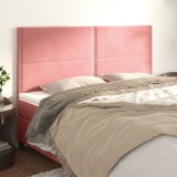 Cumpara ieftin Tăblii de pat, 4 buc, roz, 80x5x78/88 cm, catifea