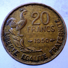 7.816 FRANTA 20 FRANCS FRANCI 1950 GEORGES GUIRAUD 3 plumes