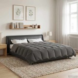 vidaXL Duvet de iarnă Patos Gri deschis 220 x 240 cm Microfibră 42026094