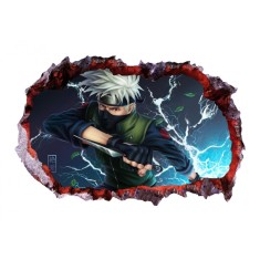 Sticker decorativ, Gaura in perete 3D, Anime, 85 cm, 1002STK-1