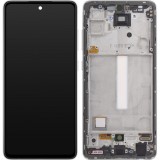 Display cu Touchscreen Samsung Galaxy A52s 5G A528, cu Rama, Alb, Service Pack GH82-26861D