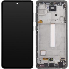 Display cu Touchscreen Samsung Galaxy A52s 5G A528, cu Rama, Alb, Service Pack GH82-26861D foto
