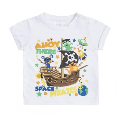 Tricou baietei - Space pirates (Marime Disponibila: 6-9 luni (Marimea 19 foto
