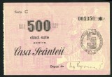 q814 BON 500 LEI pentru CASA SCANTEII seria C aUNC