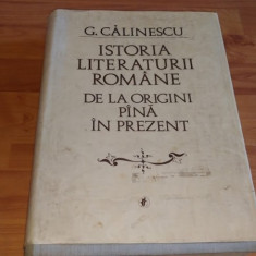 ISTORIA LITERATURII ROMANE DE LA ORIGINI PINA IN PREZENT-G. CALINESCU