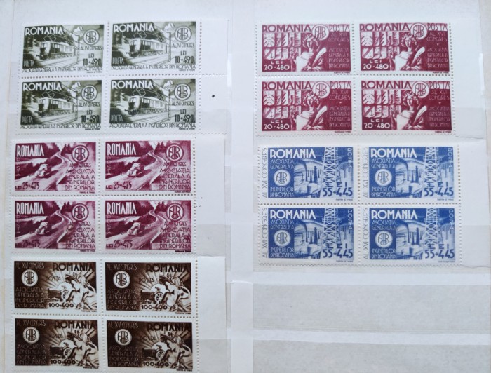 1945 - A.G.I.R. - bloc de 4 MNH** - LP 181 a AGIR nedantelat, nestampilat