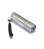 Lanterna 9 LED UV ultra violet purpuriu aluminiu-Culoare Argint, Oem