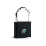 Lacat Inteligent cu Amprenta, USB, Zinc, Negru, Interior/Exterior, Universal, Rezistent la Coroziune si Taiere, Protectie Anti-Spargere