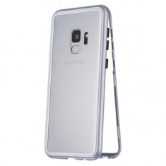 Carcasa protectie Samsung S9 Plus, magnetica, argintiu foto