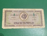 Bancnota 100000 lei 25 ianuarie 1947 uzată