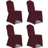 VidaXL Husă de scaun elastică, 4 buc., roșu bordo 131411