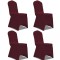vidaXL Husă de scaun elastică, 4 buc., roșu bordo 131411