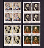 ✅ RO 1971 LP 776 &quot;Aniversari I - Pictori &quot;, serie in bloc de 4 , MNH, Nestampilat