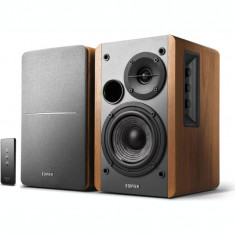 BOXE EDIFIER 2.0 RMS: 42W (2 x 21W) telecomanda wireless volum bass treble brown R1280T foto