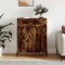 vidaXL Dulap, stejar fumuriu, 69,5x34x90 cm, lemn compozit