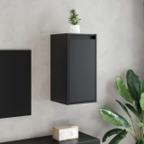 VidaXL Dulapuri de perete, 2 buc., negru, 30x30x60 cm, lemn masiv pin