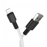 Hoco Carbon X29 cablu de date USB la IPHONE Lightning Culoare Alb, Lungime 1 Metru