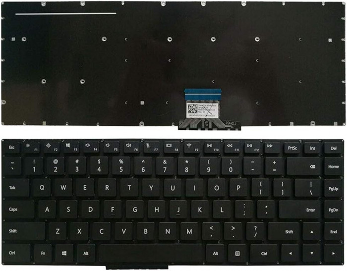 Tastatura Laptop, Huawei, MateBook D15 D2018, PL-W09, PL-W19, PL-W29, MRC-W00, MRC-W50, MRC-W60, MRC-W70, layout US