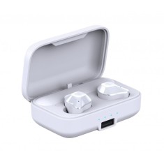 Casti Smart Techstar&reg; TWS S15 , Wireless, Bluetooth V5.0, HD Audio, Touch, IPX6, iOS, Android, 1500mAh, Alb