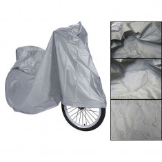 Husa protectie bicicleta motocicleta, 200x100 cm, impermeabil, argintiu foto
