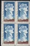 SUA 1972 - Parcuri Naționale, Yellowstone, bloc de 4 neuzat