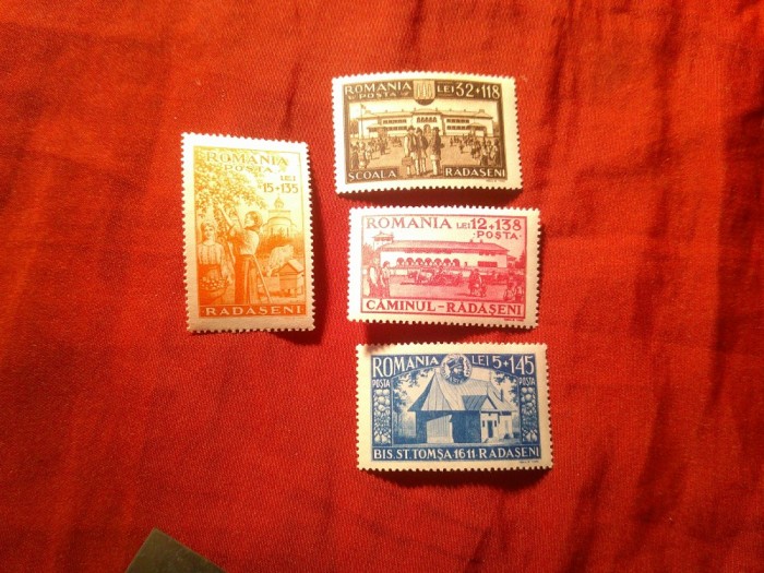 Serie Romania 1944 - Caminul Radaseni , 4 valori