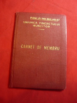 Carnet Membru UTM 1955 foto