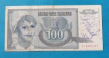 100 Dinara anul 1992 Bancnota Iugoslavia - Jugoslavije