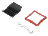 Radiator extrudat cu aripioare BGA negru 30x30mm