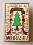 INSIGNA FACULTATEA DE SILVICULTURA SI EXPLOATARI FORESTIERE BRASOV 1883 1983 CENTENAR AGRICULTURA INVATAMANT ( CITITI DESCRIEREA )