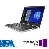 Cumpara ieftin Laptop Refurbished HP 14-dk0004nq, Ryzen 5 3500U 2.10 - 3.70, 8GB DDR4, 128GB SSD + 1TB HDD, Webcam, 14 Inch Full HD, Silver + Windows 10 Pro NewTechn